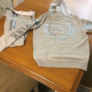 Victoria Secret Pink Holographic BLING- Large 2pc